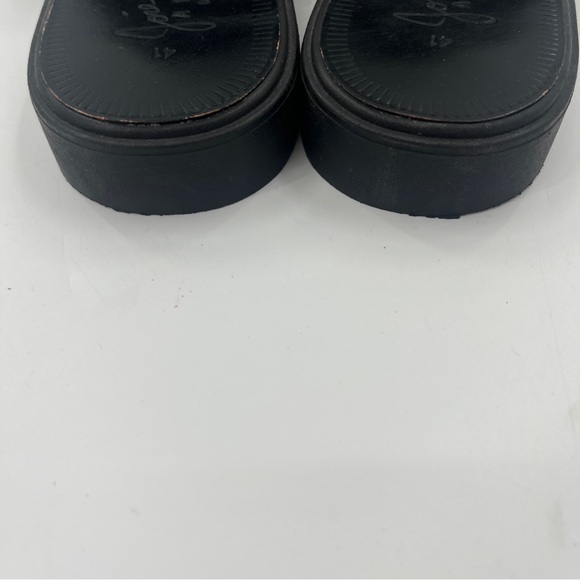 Joie A La Plague Black Croc Embossed Leather Slip on Sandal - Size 41 or US 11 - Picture 10 of 11